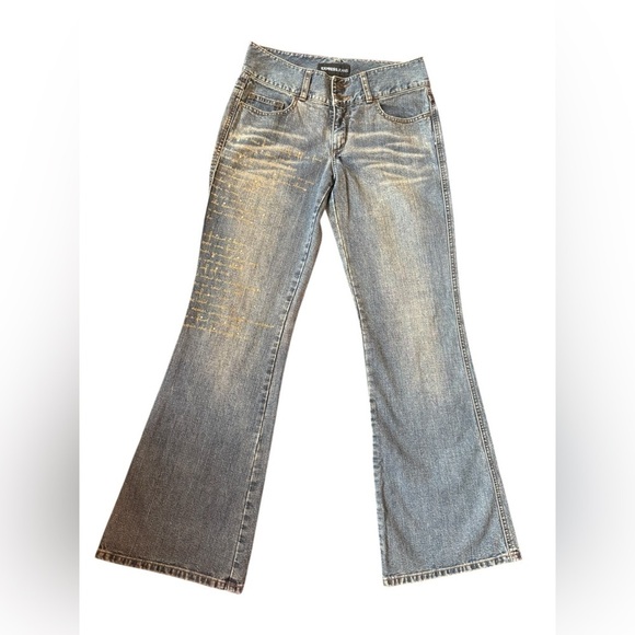 Express Denim - Vintage Y2K Express Jeans Women’s Low Rise Flare Jeans Size 7/8 Embellished